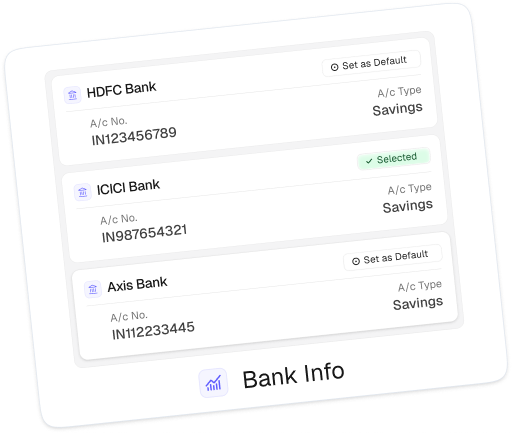 Bank Info